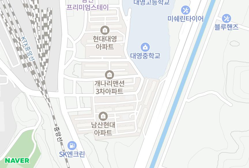 경상북도 영주시 휴천동 개나리7,8동 위치·실거래 시세 지도