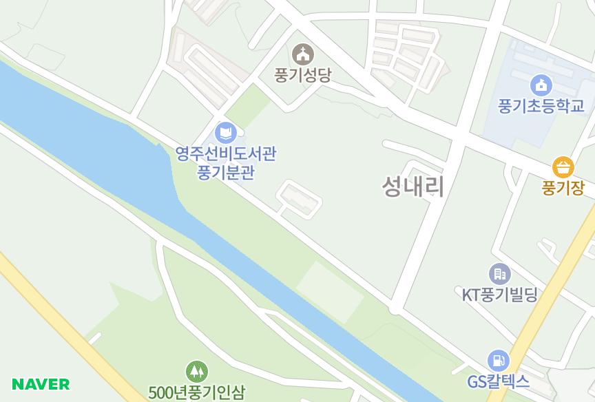 경상북도 영주시 풍기읍 성내리 풍기우신강변타운 위치·실거래 시세 지도