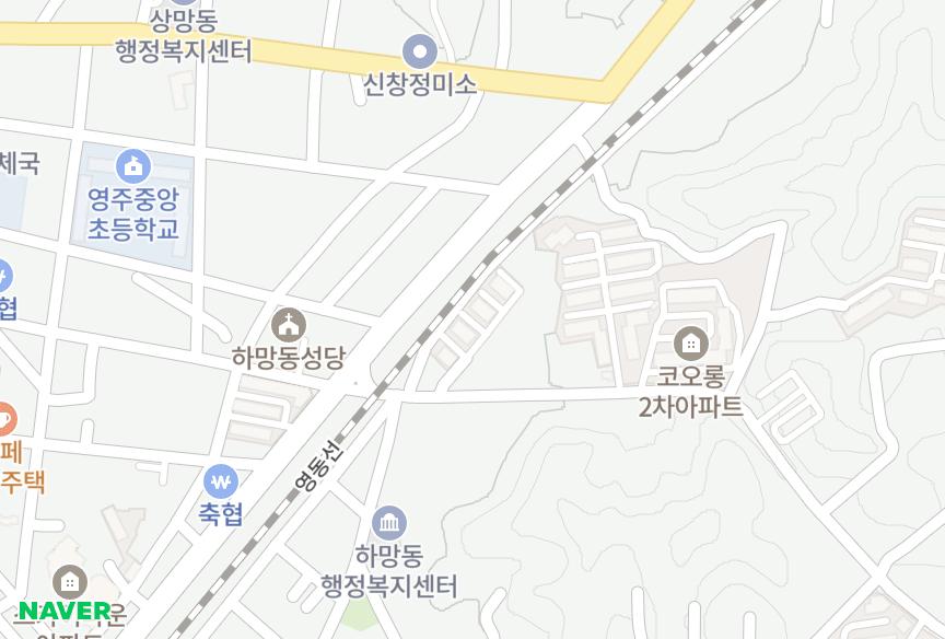 경상북도 영주시 하망동 로얄 위치·실거래 시세 지도