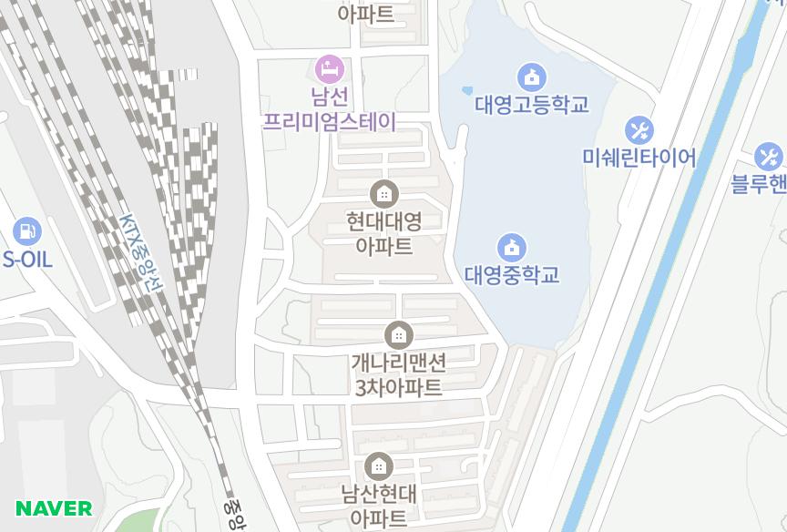 경상북도 영주시 휴천동 개나리2차맨션 위치·실거래 시세 지도