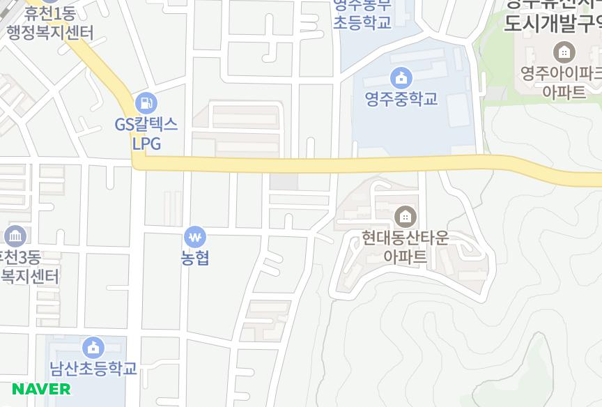경상북도 영주시 휴천동 세림빌라 위치·실거래 시세 지도