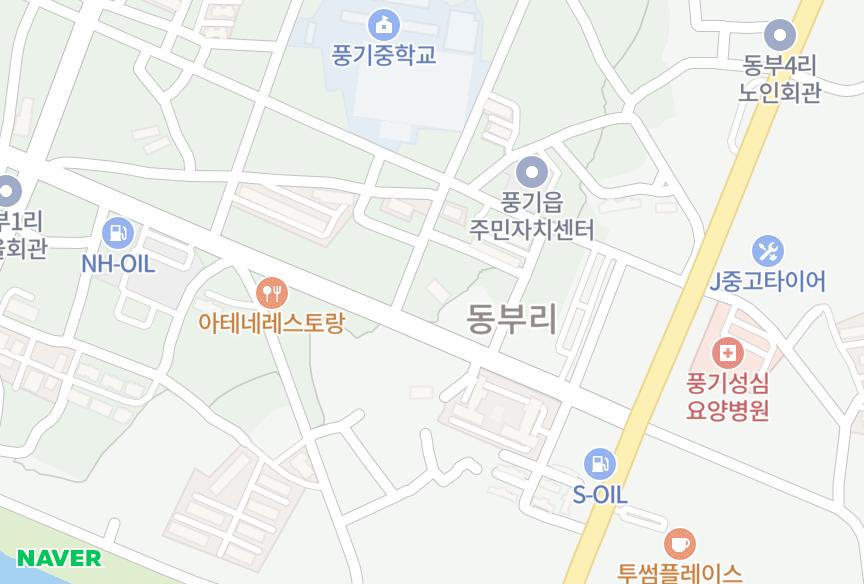 경상북도 영주시 풍기읍 동부리 궁전 위치·실거래 시세 지도