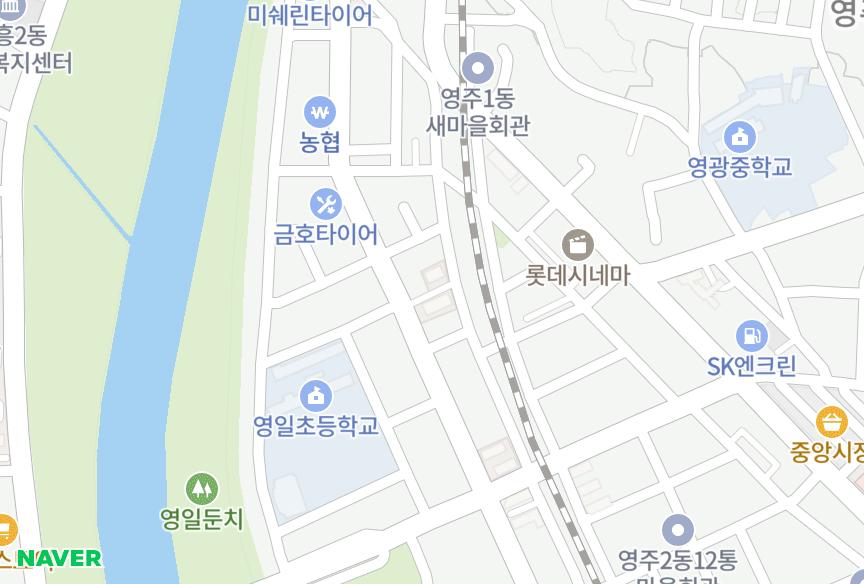 경상북도 영주시 영주동 가든하이츠빌라 위치·실거래 시세 지도