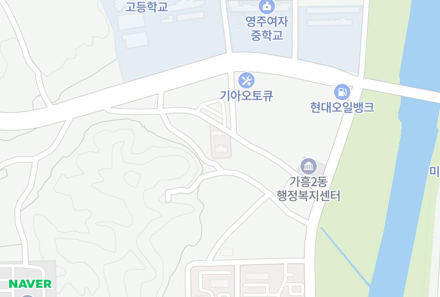 경상북도 영주시 가흥동 그린파크101차 위치·실거래 시세 지도