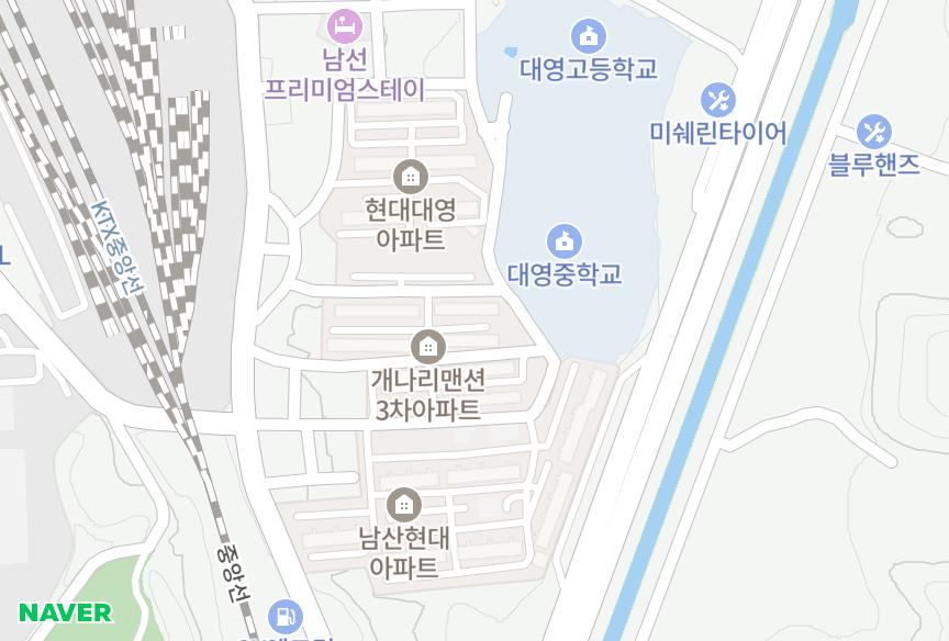경상북도 영주시 휴천동 개나리1,4동 위치·실거래 시세 지도