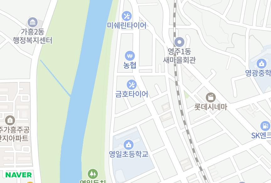 경상북도 영주시 영주동 성동복합타운 위치·실거래 시세 지도