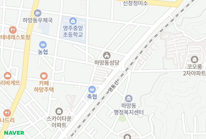 경상북도 영주시 하망동 로얄맨션 위치·실거래 시세 지도