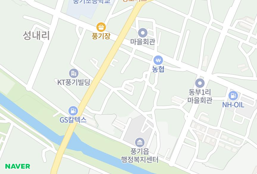 경상북도 영주시 풍기읍 성내리 서능 위치·실거래 시세 지도