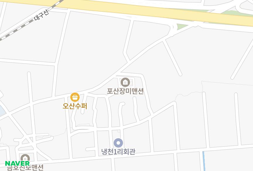 경상북도 영천시 금호읍 냉천리 포산장미 위치·실거래 시세 지도