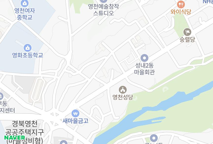 경상북도 영천시 성내동 윤창미가 위치·실거래 시세 지도