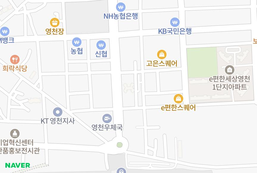 경상북도 영천시 완산동 윤창BH홈타운 위치·실거래 시세 지도