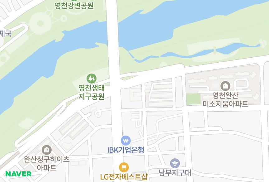경상북도 영천시 완산동 대건맨션 위치·실거래 시세 지도