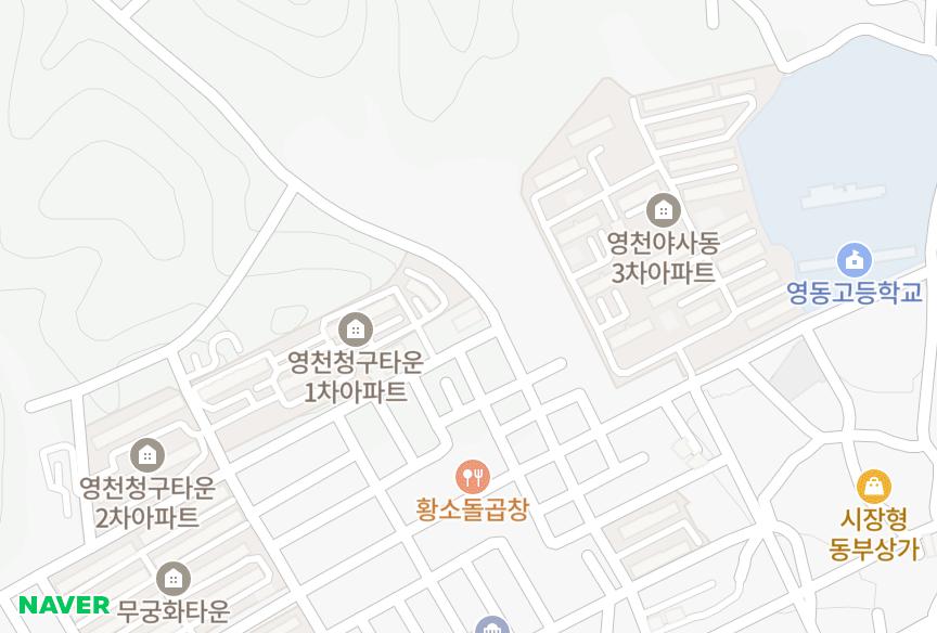 경상북도 영천시 야사동 동신캐슬 위치·실거래 시세 지도