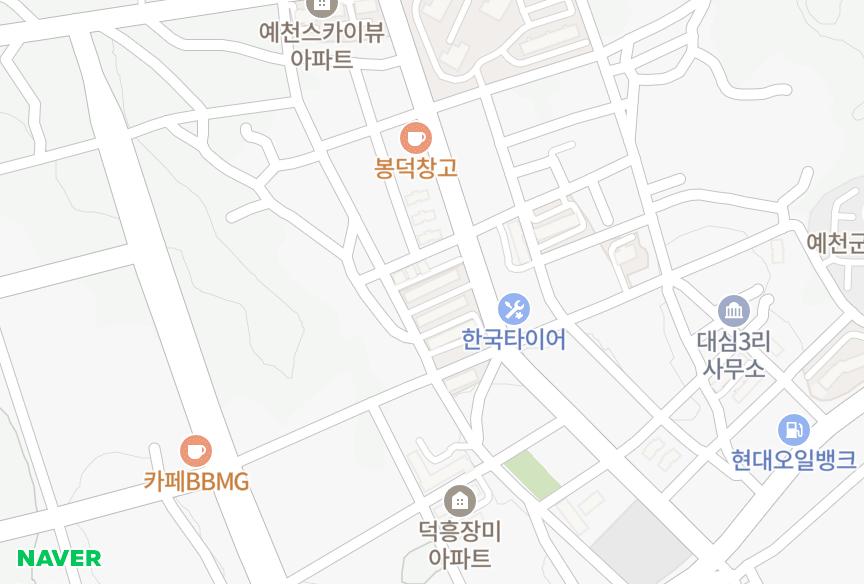 경상북도 예천군 예천읍 대심리 로얄맨션가동나동 위치·실거래 시세 지도