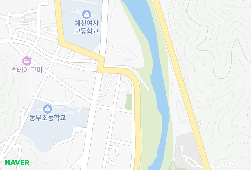 경상북도 예천군 예천읍 동본리 우신강변 위치·실거래 시세 지도