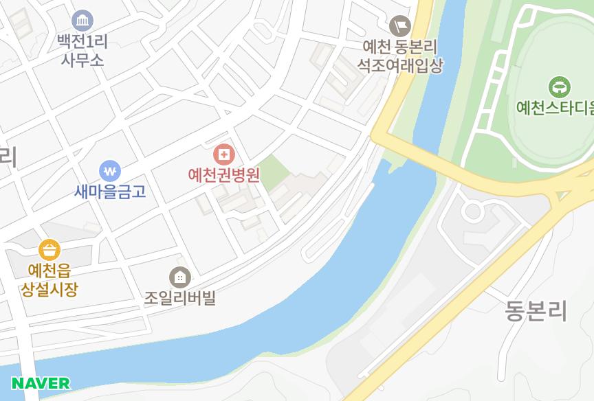 경상북도 예천군 예천읍 동본리 쌍용강변맨션 위치·실거래 시세 지도