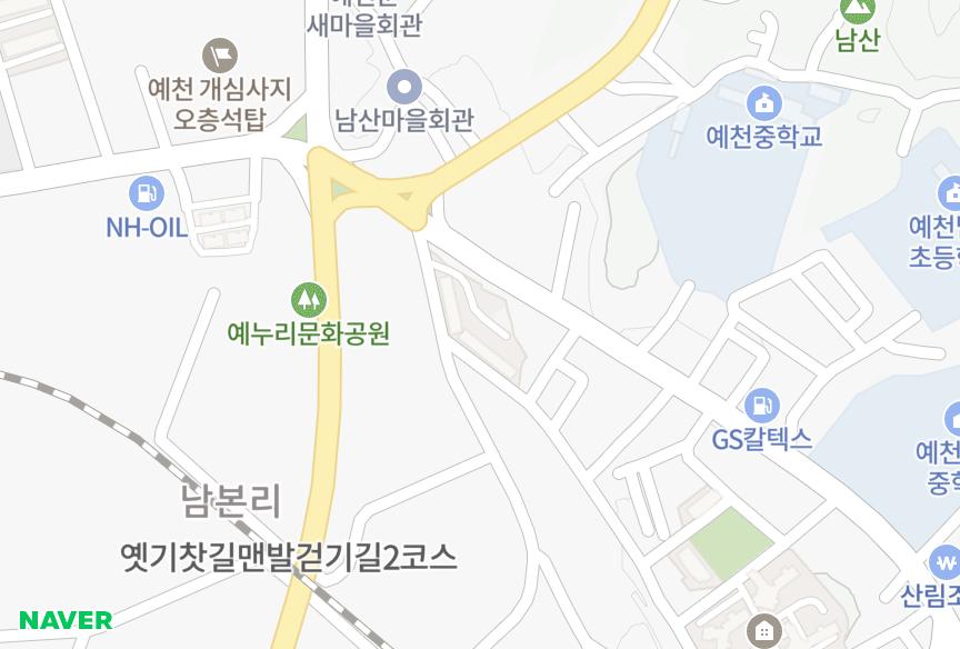 경상북도 예천군 예천읍 남본리 명성주택남본리 위치·실거래 시세 지도