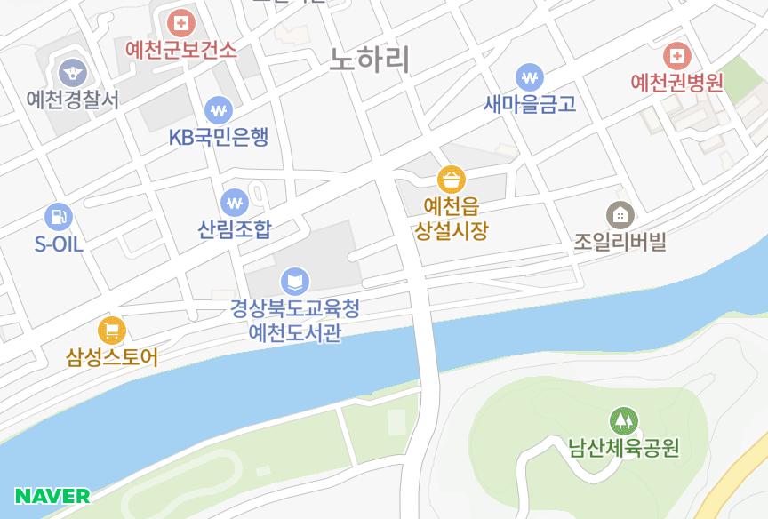 경상북도 예천군 예천읍 동본리 유경팰리스 위치·실거래 시세 지도