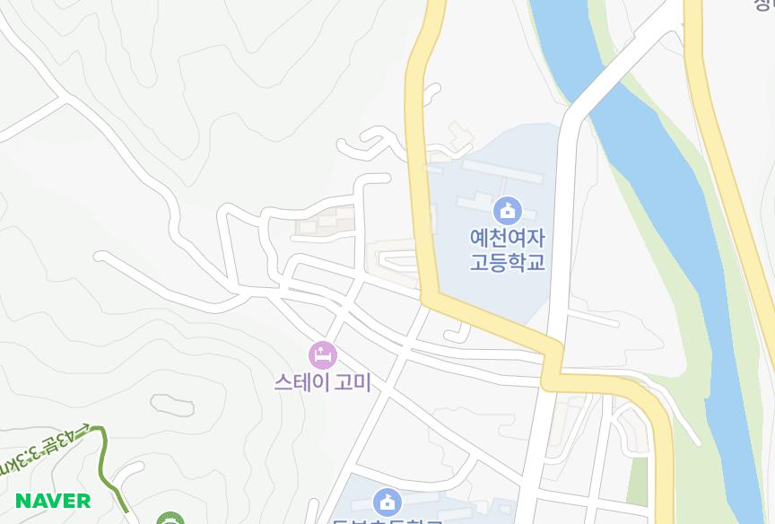 경상북도 예천군 예천읍 백전리 영남타운 위치·실거래 시세 지도