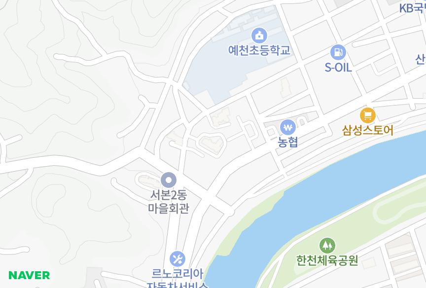 경상북도 예천군 예천읍 남본리 로얄캐슬 위치·실거래 시세 지도
