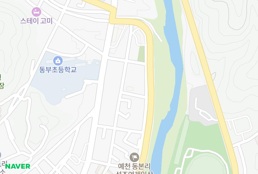 경상북도 예천군 예천읍 백전리 현대캐스빌 위치·실거래 시세 지도