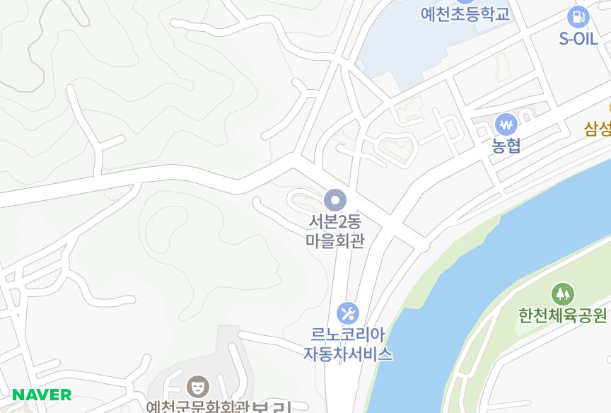 경상북도 예천군 예천읍 서본리 드림파크 위치·실거래 시세 지도
