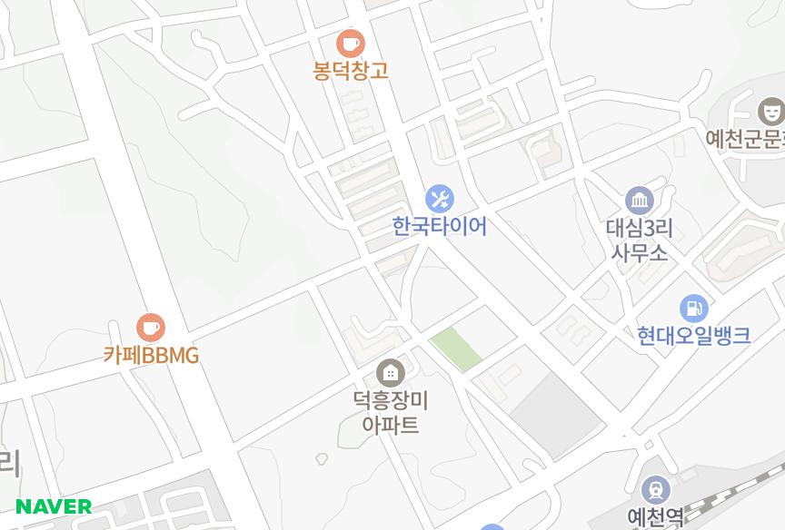 경상북도 예천군 예천읍 대심리 로얄맨션라동 위치·실거래 시세 지도