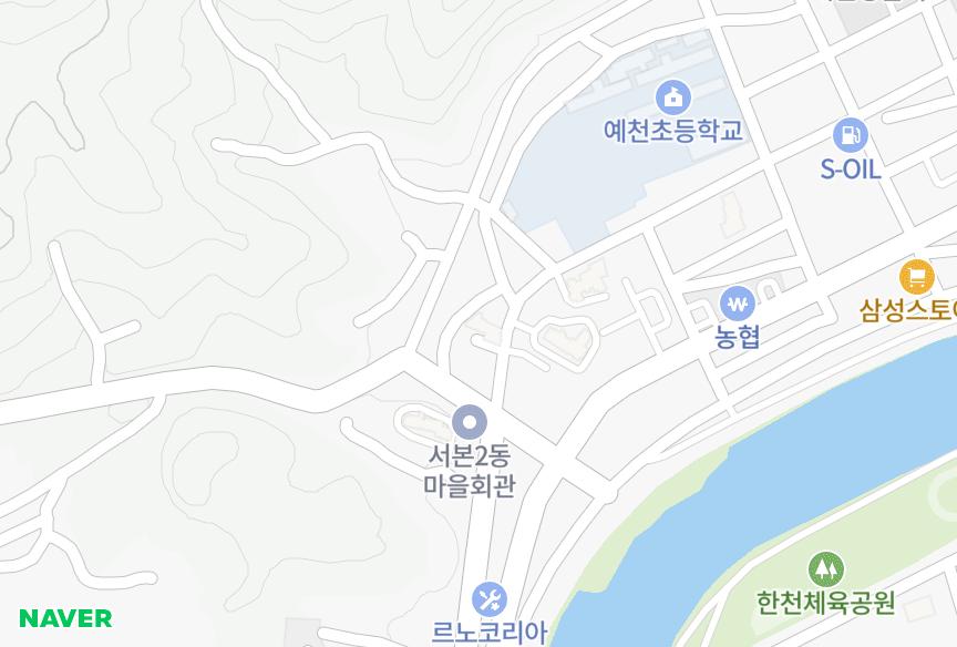 경상북도 예천군 예천읍 서본리 두영서부빌라트 위치·실거래 시세 지도