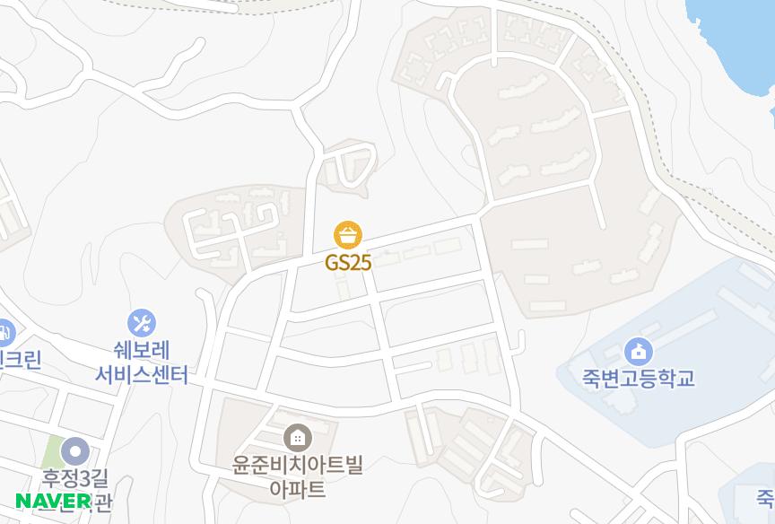 경상북도 울진군 죽변면 죽변리 죽변하우스토리 위치·실거래 시세 지도
