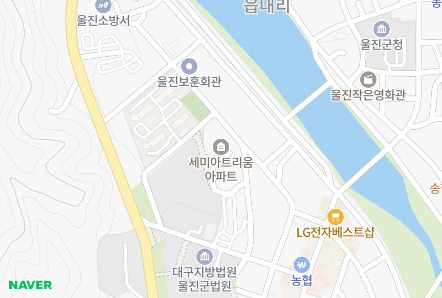경상북도 울진군 울진읍 읍내리 세미아트리움 위치·실거래 시세 지도