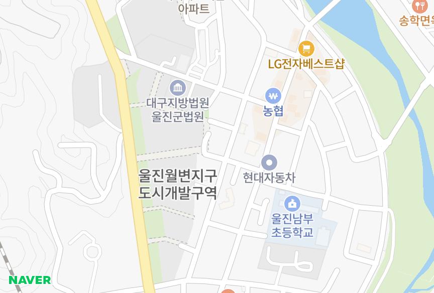 경상북도 울진군 울진읍 읍내리 정우퍼펙트빌 위치·실거래 시세 지도