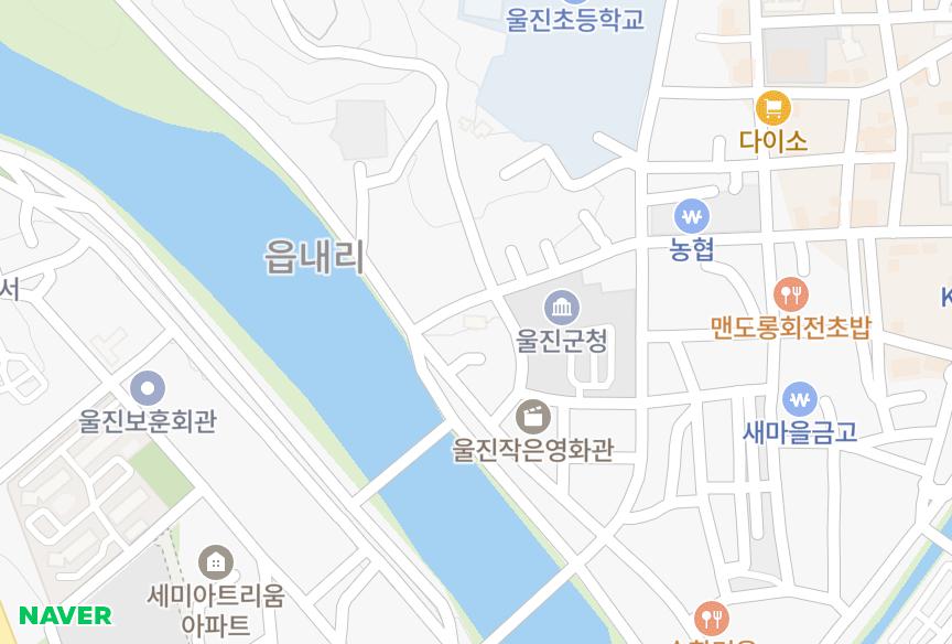 경상북도 울진군 울진읍 읍내리 정우예가람 위치·실거래 시세 지도