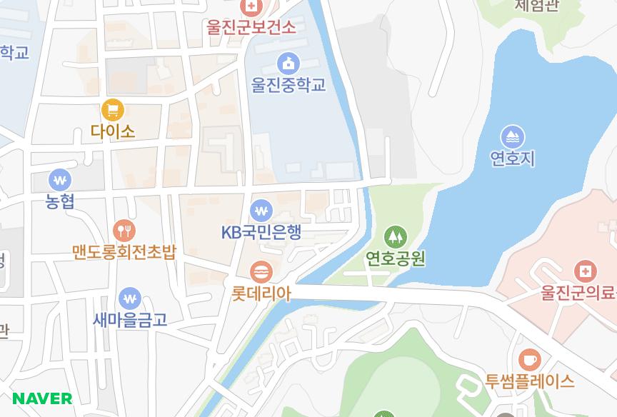 경상북도 울진군 울진읍 읍내리 정우레이크빌주상복합 위치·실거래 시세 지도