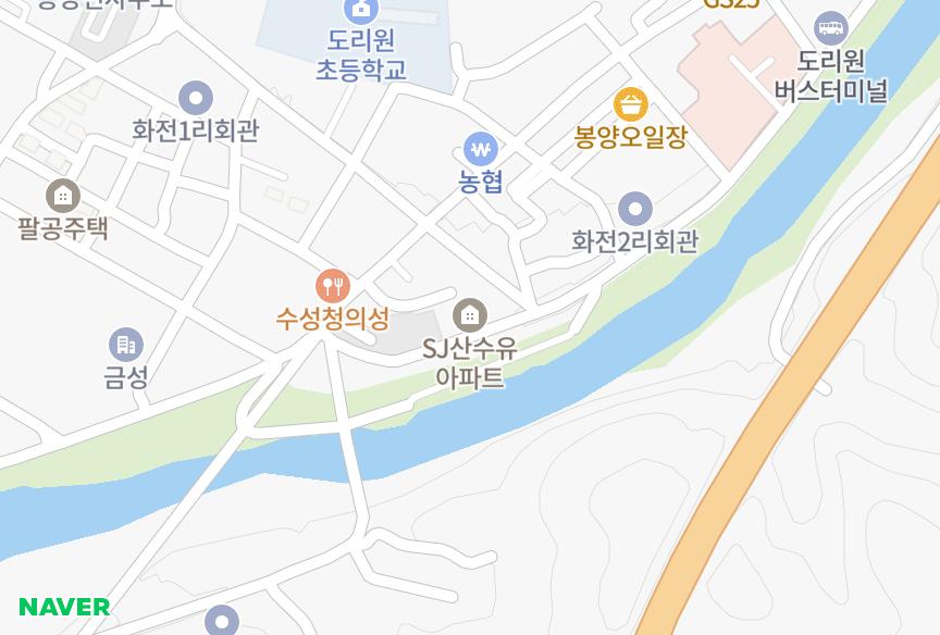 경상북도 의성군 봉양면 화전리 SJ산수유 위치·실거래 시세 지도