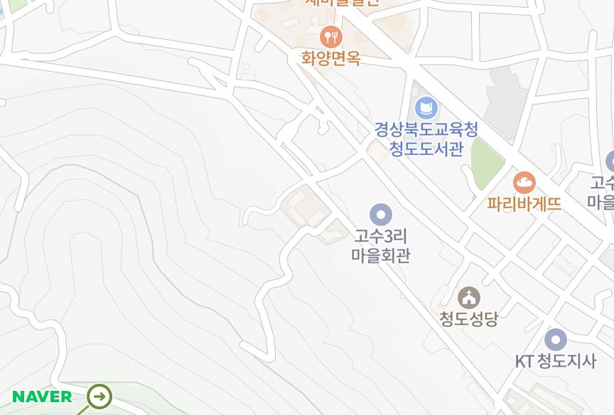 경상북도 청도군 청도읍 고수리 부민 위치·실거래 시세 지도