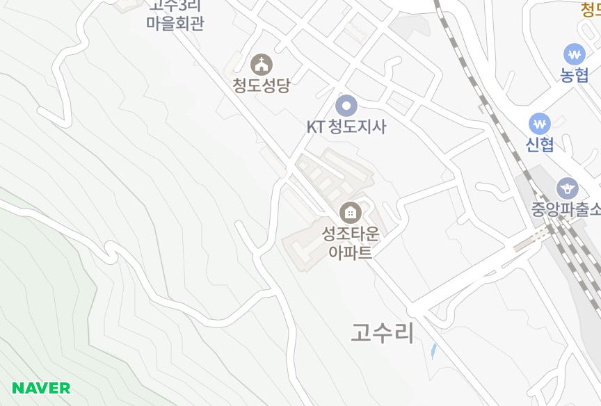 경상북도 청도군 청도읍 고수리 신진맨션 위치·실거래 시세 지도