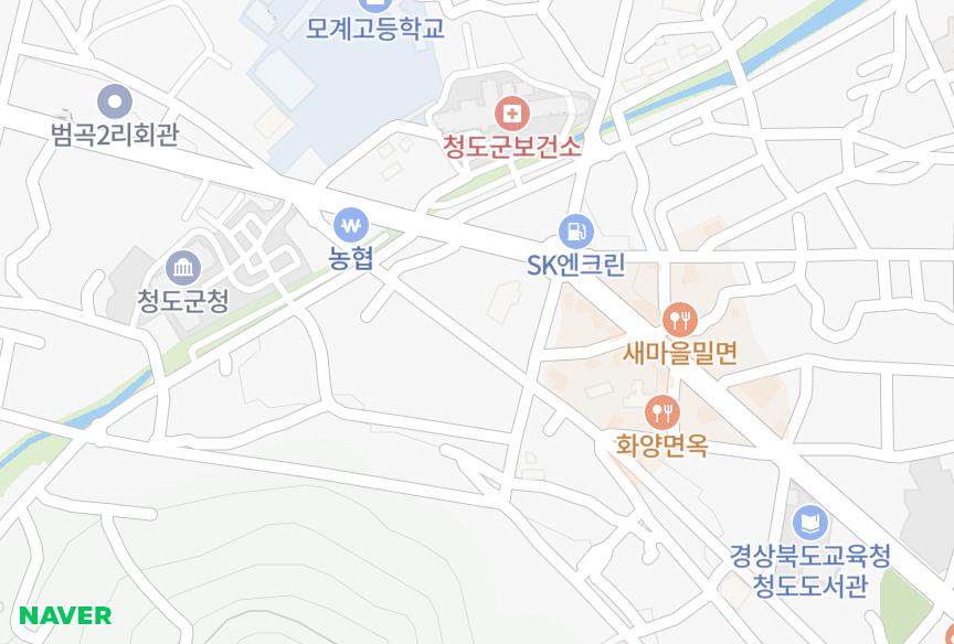 경상북도 청도군 청도읍 고수리 비슬휴림 위치·실거래 시세 지도
