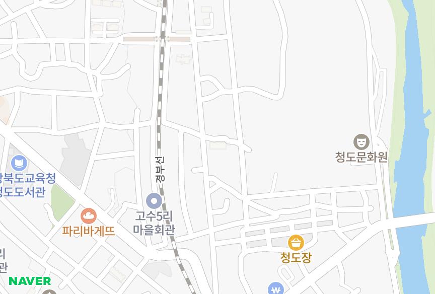 경상북도 청도군 청도읍 고수리 동의센트럴파크3차 위치·실거래 시세 지도