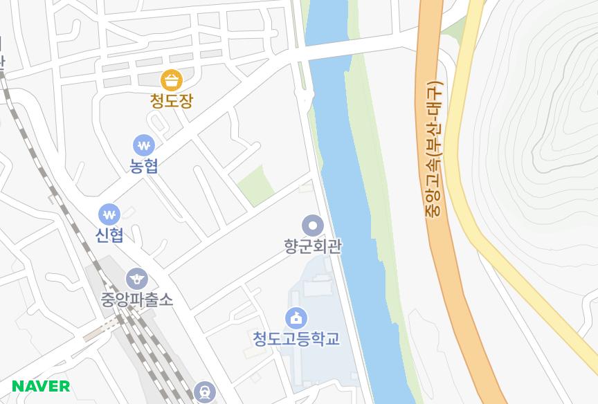 경상북도 청도군 청도읍 고수리 광성리버타운 위치·실거래 시세 지도