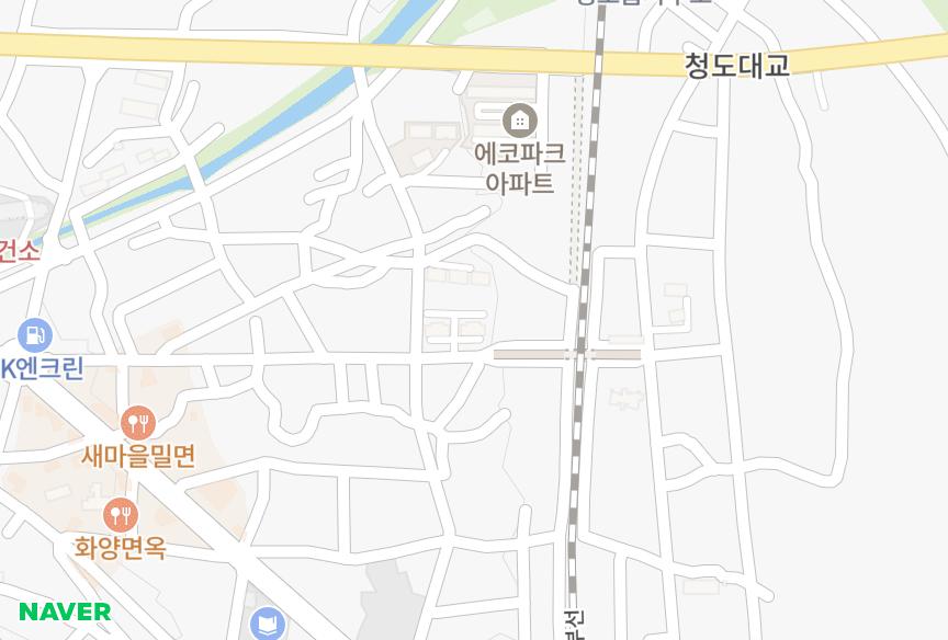 경상북도 청도군 청도읍 고수리 청도센트럴파크2차 위치·실거래 시세 지도