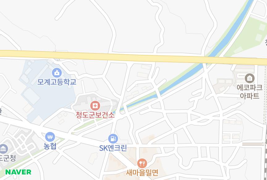경상북도 청도군 화양읍 범곡리 정성파라다이스 위치·실거래 시세 지도