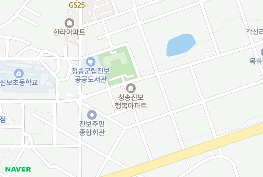 경상북도 청송군 진보면 각산리 진보행복 위치·실거래 시세 지도