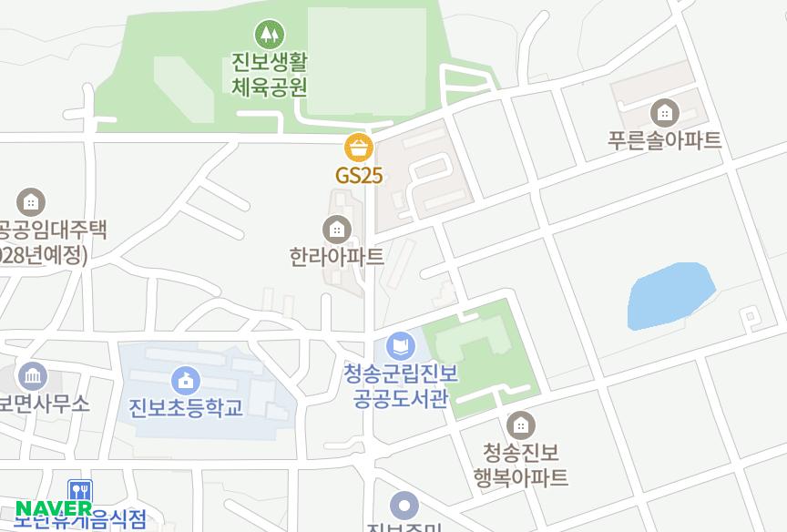 경상북도 청송군 진보면 각산리 탑클래스 위치·실거래 시세 지도