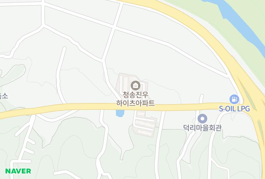경상북도 청송군 청송읍 덕리 진우하이츠 위치·실거래 시세 지도