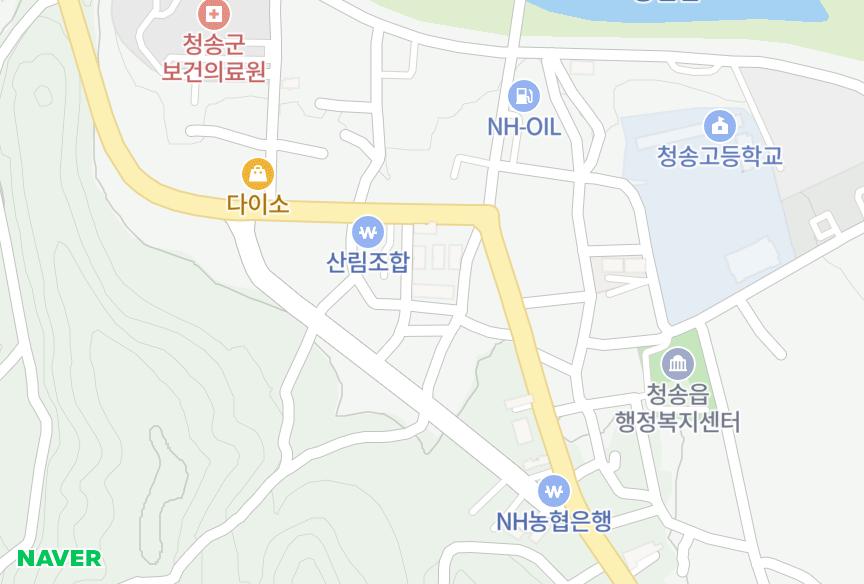 경상북도 청송군 청송읍 금곡리 효용 위치·실거래 시세 지도