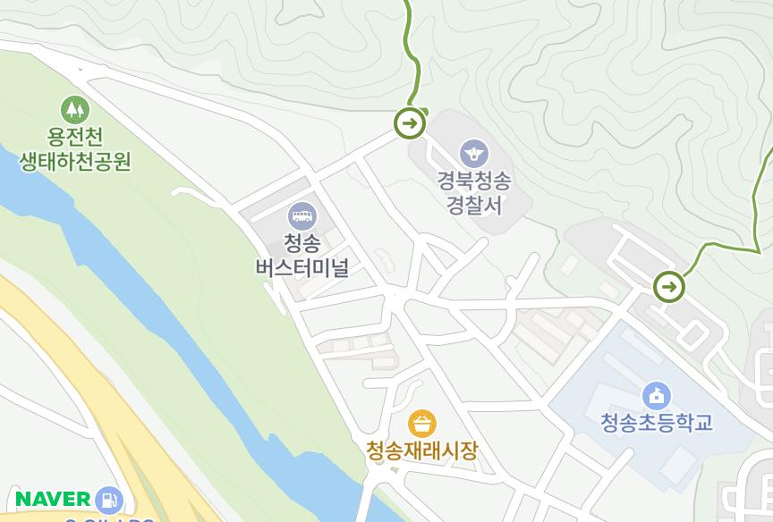 경상북도 청송군 청송읍 월막리 솔기 위치·실거래 시세 지도
