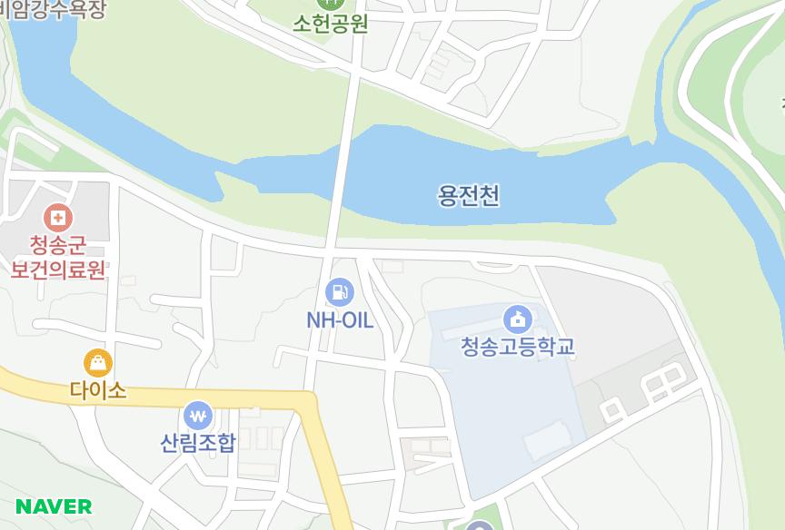 경상북도 청송군 청송읍 금곡리 가람하이츠 위치·실거래 시세 지도