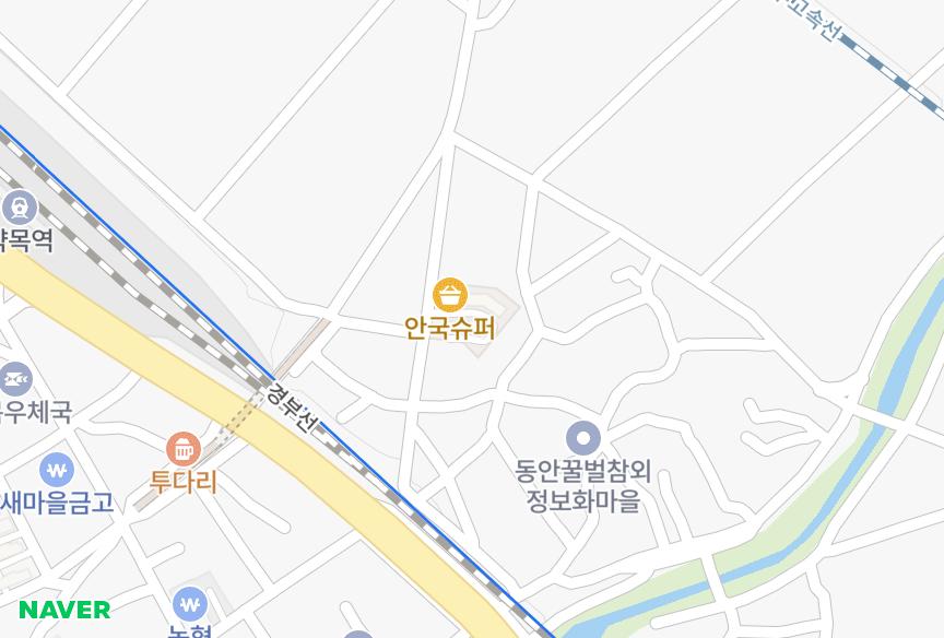 경상북도 칠곡군 약목면 동안리 안국 위치·실거래 시세 지도