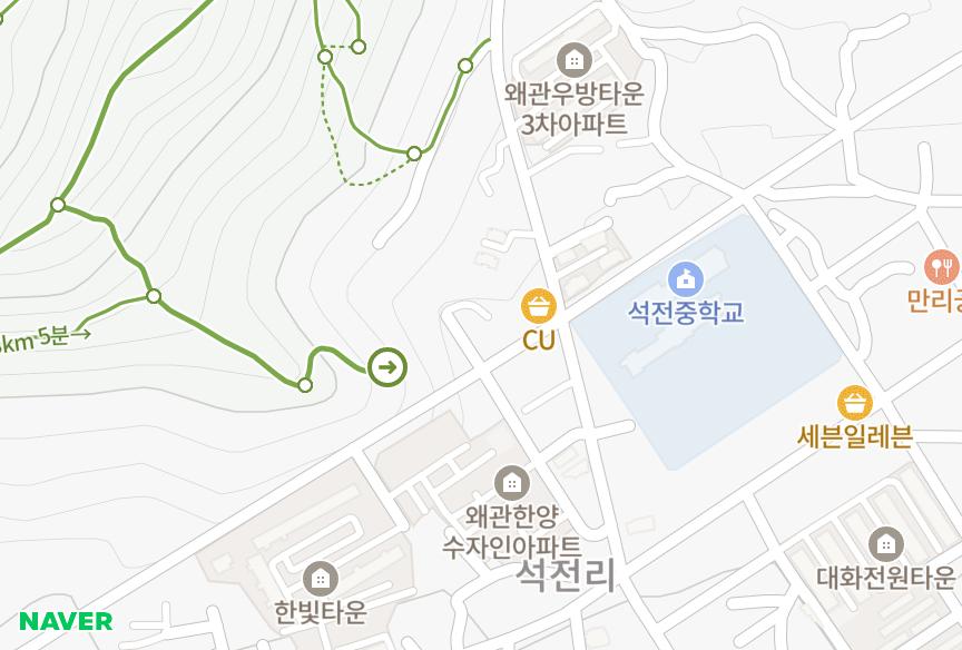 경상북도 칠곡군 왜관읍 석전리 한일 위치·실거래 시세 지도