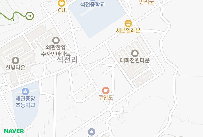 경상북도 칠곡군 왜관읍 석전리 누리움빌라트 위치·실거래 시세 지도
